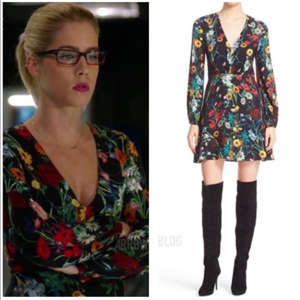 Alice + Olivia “Carey” floral blouson dress 6